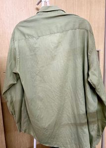 Olive Green Button-Down Shirt