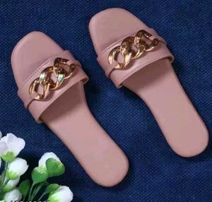 Chic Chain Detail Slip-On Slides