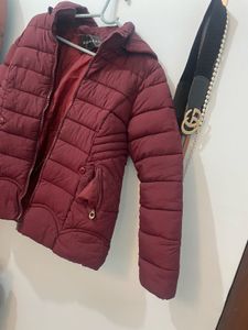 Maroon Puffer Jacket