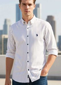 Striped US Polo Shirt New Size M,L