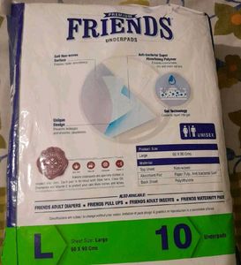 Pack Of Friends Premium Underpads &amp; 3 Adult Diaper