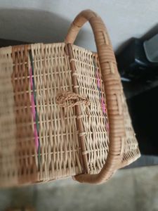 Vintage Wicker Basket From Uttrakhand