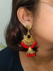 4 Sets Of Vintage Silver Floral Dangle Earrings