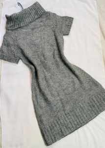 🎁Buy1 Get1 Free Gray Knit Short Sleeve Dress D