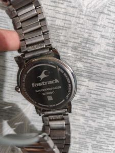 Fastrack White Analog Silver Dial Metal Watch