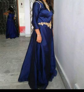 Elegant Navy Blue Gown