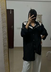 Vintage Black/Creamish Loose Fit Shirt (UNISEX)