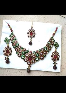 Red & Green Indian Jewelry Set
