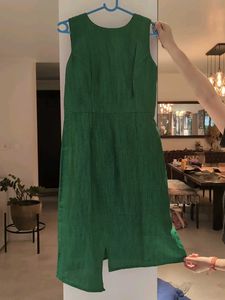 Green Sleeveless Casual Dress