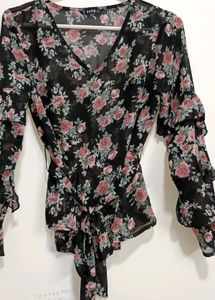 Floral Mesh Top