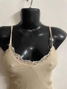 Ribbed Lace Cami
