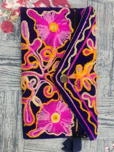 Multicolored Cloth Clutch / Purse