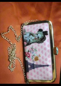 Cute Doll Print Clutch with hairstyle brush 💕🎀