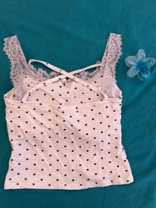 Polka Dot Lace Cami