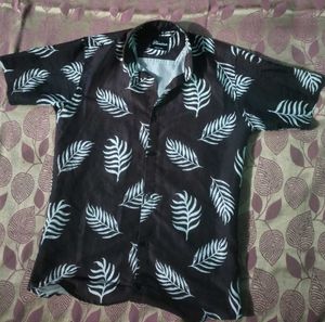 Leaf Print Casual Shirt