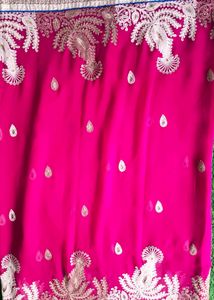 Fully Embroidered Crepe Saree At Minimum Price ✨💗