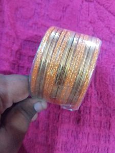 Green &amp; Gold Bangles