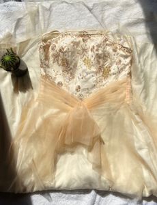 creamy yellow Barbie gown