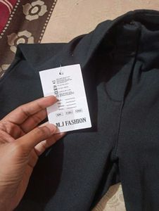 Black Split Hem Pants