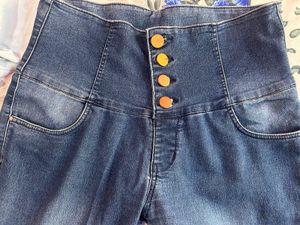 Blue High Waist Jeans For Women