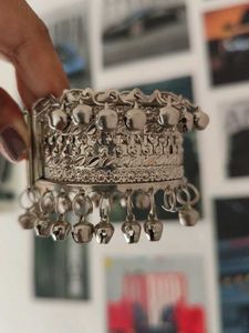 Oxidized Silver Tone Ghungroo Bracelet/Anklet