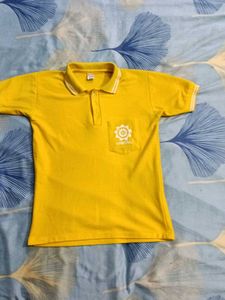 Yellow Polo Shirt with Logo