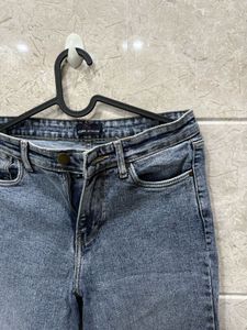 stone washed denim pants