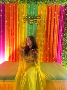Lime Yellow Embroidered Set