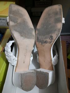 White Block Heels