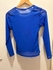 Beautiful Blue Mesh Top