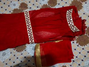 Beautiful partywear Red Gown