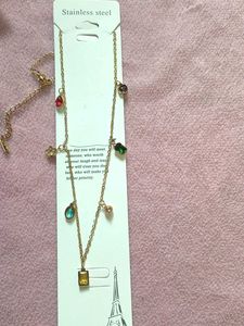 SALE 🆕 Anti Tarnish Colorful StonesNecklace