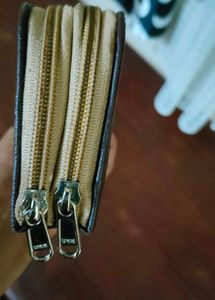 Brown Leather Zip Wallet