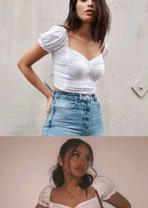 Femme Cradle - Puff-Sleeve Crop Top