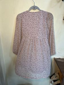 Floral Print Mini Wrap Dress