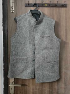 Grey Ethnic Nehru Jacket