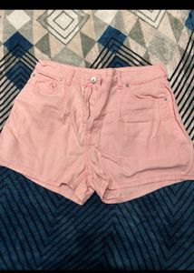 Cute Pink Denim Shorts