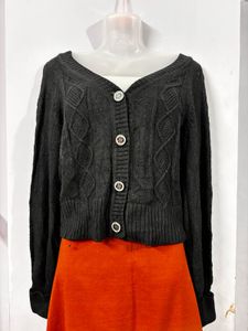 Yellow Knit Cardigan