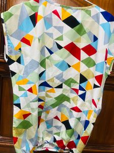 Geometric Print Blouse - Size M