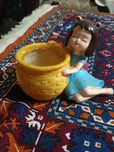Vintage Girl Planter