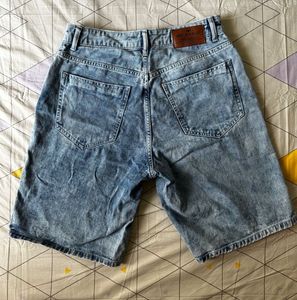 Blue Baggy Denim Shorts