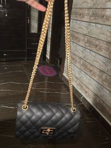 Black Quilted Party Shoulder Bag