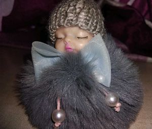Cute Sleeping Baby Doll Keychain
