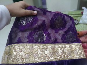 Purple Bollywood Style Saree