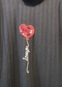 Love You Sequin Balloon Top