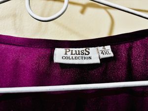 Cute burgundy top - 4XL