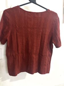 Rust Top &amp; Tie-Waist Pants Set