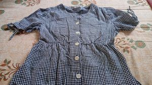 Gingham Button-Down Dress