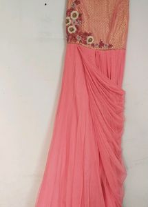 Pink One Piece Cum Suit Perfect For Roka Ceremony