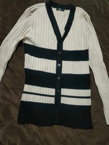 Striped Long Sleeve Top/Cardigan
